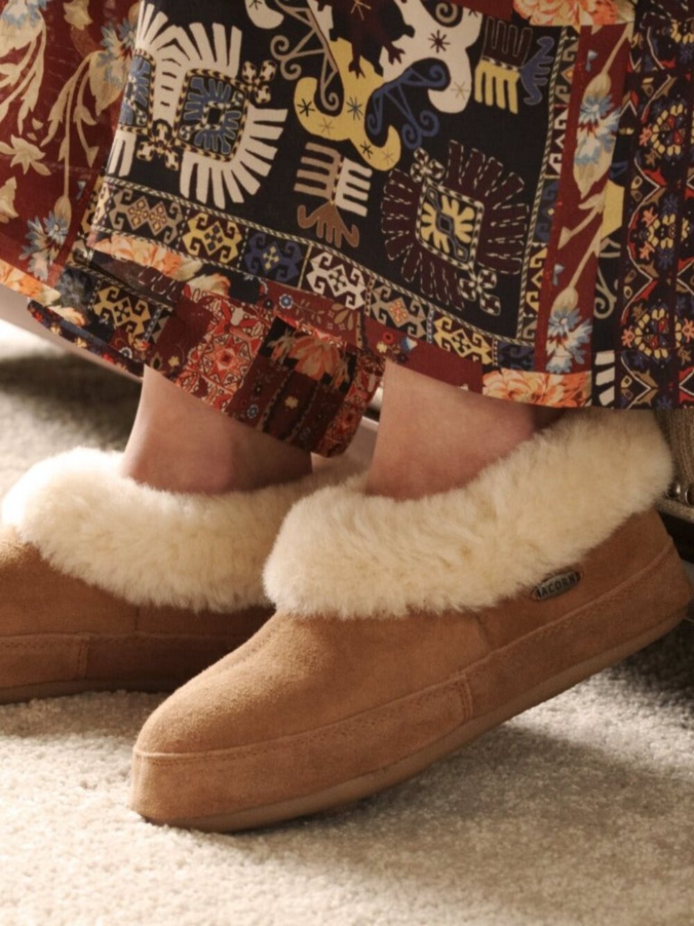 Acorn Women's Oh Ewe Shearling Bootie Slippers Size 7 NEW